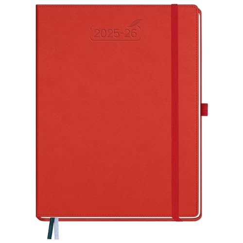 BEZEND Kalender 2025 2026 Wochenplaner A4, 18-Monate Buchkalender Juli 25-Dez 26, PU-Leder Hardcover 1 Woche 2 Seiten mit Stifthalter - Rot BEZEND Kalender 2025 2026 Wochenplaner A4, 18-Monate Buchkalender Juli 25-Dez 26, PU-Leder Hardcover 1 Woche 2 Seiten mit Stifthalter - Rot von BEZEND