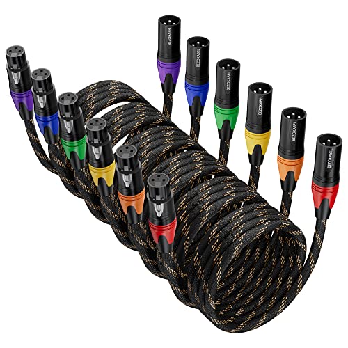 BEZOKABEL XLR-Kabel, kurze XLR-Kabel, 0,5 m, 6 Stück, Mikrofonkabel, Stecker auf Buchse, Nylon, geflochten, 3 Pins BEZOKABEL XLR-Kabel, kurze XLR-Kabel, 0,5 m, 6 Stück, Mikrofonkabel, Stecker auf Buchse, Nylon, geflochten, 3 Pins von BEZOKABEL