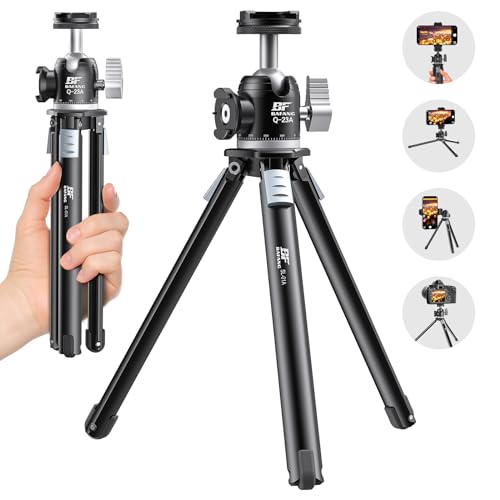 BF BAFANG Kleines Stativ für Kamera,Mini Stativ mit 360°Kugelkopf Aluminiumlegierung und 1/4 Zoll Schraube,Tragbares Reisestativ für DSLR Kamera Video Camcorder,Maximale Belastung 1kg,Schwarz BF BAFANG Kleines Stativ für Kamera,Mini Stativ mit 360°Kugelkopf Aluminiumlegierung und 1/4 Zoll Schraube,Tragbares Reisestativ für DSLR Kamera Video Camcorder,Maximale Belastung 1kg,Schwarz von BF BAFANG