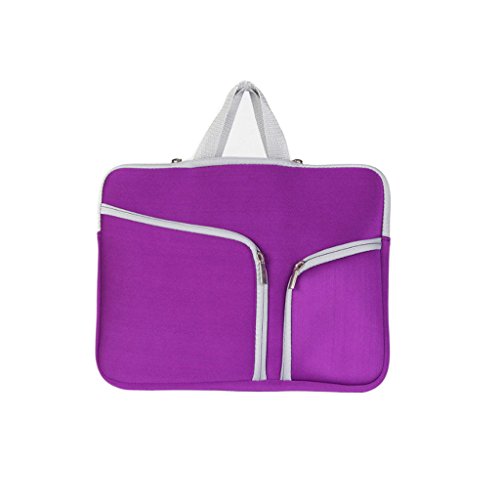 BigForest Weiche und Wasserdicht Neopren Laptoptasche mit Griff, Ttragbare Laptoptasche/, Schutzh¨¹LLE, Tasche f¨¹r 15-15.4 Zoll MacBook Air und 15-15.4 Zoll Laptop/Notebook/Ultrabook Purple von BF-notebook bag