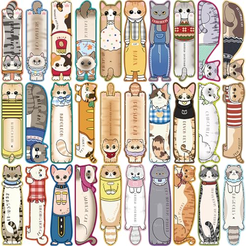 30 Stück Lesezeichen mit Tierkatzen und Kätzchen, Lesehilfe für Buchliebhaber, Schriftsteller, Studenten, Papier, Lesezeichen, Buchseitenteiler 30 Stück Lesezeichen mit Tierkatzen und Kätzchen, Lesehilfe für Buchliebhaber, Schriftsteller, Studenten, Papier, Lesezeichen, Buchseitenteiler von BFANGLC
