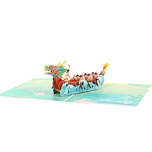 3D-Karten Chinesische Drachenboote, Festival-Grußkarte mit Umschlag für Frauen, Kinder, Mutter, Vater, Ehemann, Ehefrau, Geburtstag 3D-Karten Chinesische Drachenboote, Festival-Grußkarte mit Umschlag für Frauen, Kinder, Mutter, Vater, Ehemann, Ehefrau, Geburtstag von BFANGLC