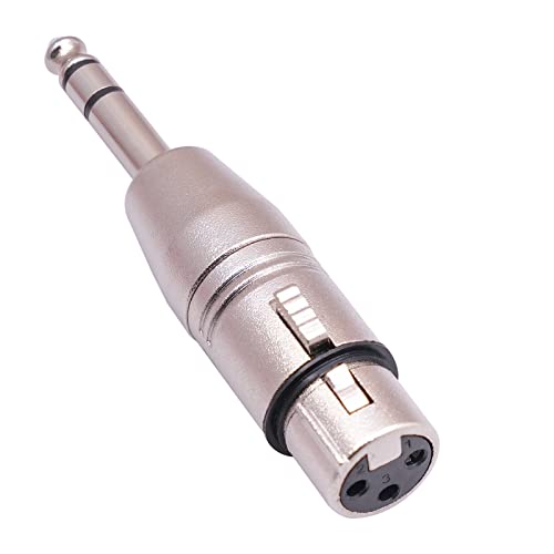 BFANGLC 6,35 mm 1/4 Zoll auf XLR-Mikrofonadapter, Stereo, 6,35 mm Stecker auf XLR-Buchse, Anschluss für Mischpult BFANGLC 6,35 mm 1/4 Zoll auf XLR-Mikrofonadapter, Stereo, 6,35 mm Stecker auf XLR-Buchse, Anschluss für Mischpult von BFANGLC