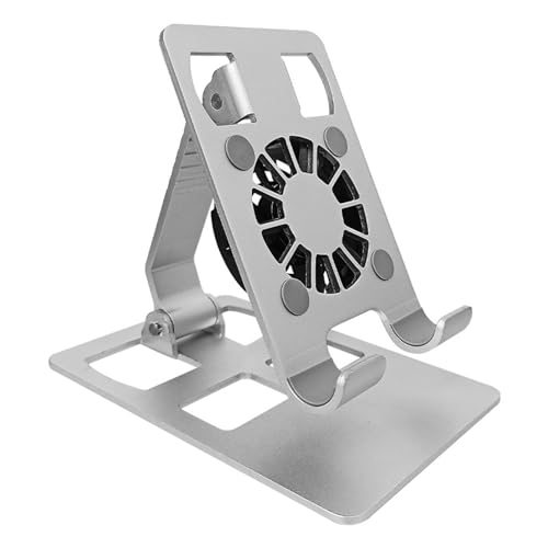 BFANGLC Tragbarer Desktop-Handy-Tablet-Ständer mit Kühlventilator, verstellbar, faltbar, Handy-Halterung, Tablet-Halterung von BFANGLC