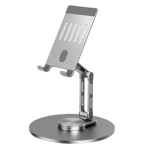 BFANGLC Vielseitiger Schreibtisch-Telefonständer, mehrere Winkel einstellbar, Telefonhalter mit Metallsockel, faltbarer Smartphone-Ständer für Reisen von BFANGLC