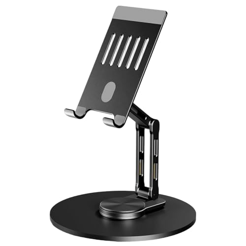 BFANGLC Vielseitiger Schreibtisch-Telefonständer, mehrere Winkel einstellbar, Telefonhalter mit Metallsockel, faltbarer Smartphone-Ständer für Reisen von BFANGLC