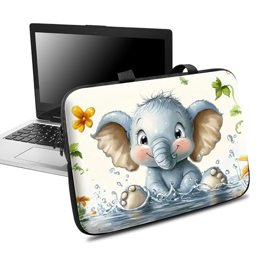BFDHGQZC Baby Elephant 13-14 Zoll Laptop-Hülle mit Griff Notebook-Hülle PC Kuriertasche Langlebig Reise Laptop Tasche Handtasche Kompatibel für Laptop Notebook BFDHGQZC Baby Elephant 13-14 Zoll Laptop-Hülle mit Griff Notebook-Hülle PC Kuriertasche Langlebig Reise Laptop Tasche Handtasche Kompatibel für Laptop Notebook von BFDHGQZC