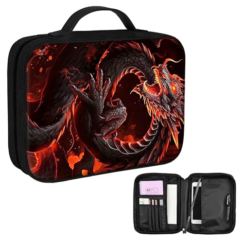 BFDHGQZC Bibelhülle mit rotem Drachen-Motiv, für Damen und Herren, mit Griffen und Reißverschlusstasche, Tragetasche, Kirche, Bibeltasche, Schutzhülle für christliches Bibelzubehör BFDHGQZC Bibelhülle mit rotem Drachen-Motiv, für Damen und Herren, mit Griffen und Reißverschlusstasche, Tragetasche, Kirche, Bibeltasche, Schutzhülle für christliches Bibelzubehör von BFDHGQZC
