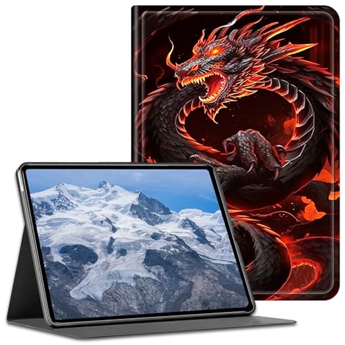 BFDHGQZC Schutzhülle für Kindle Fire HD 10 und 10 Plus Tablet (13. / 11. Generation, Version 2023/2021), 25,7 cm (10,1 Zoll), PU-Leder, stoßfest, Standfunktion, automatische Wake/Sleep-Funktion, roter von BFDHGQZC