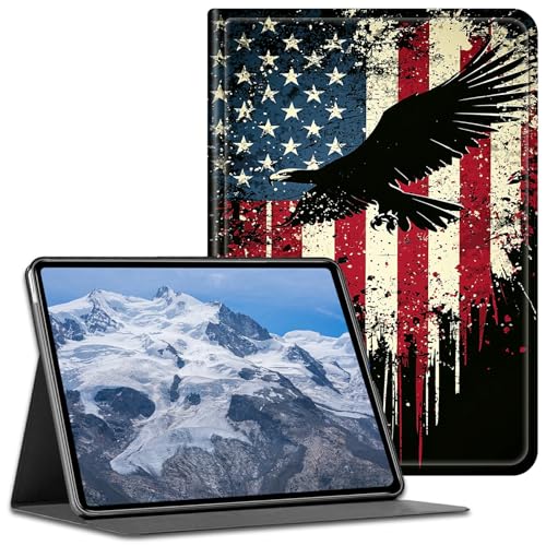 BFDHGQZC Schutzhülle für Kindle Fire HD 8 und Fire HD 8 Plus Tablet (12. / 10. Generation, Version 2024/2022/2020), PU-Leder, stoßfest, Standfunktion, automatische Wake-/Sleep-Funktion, amerikanische von BFDHGQZC