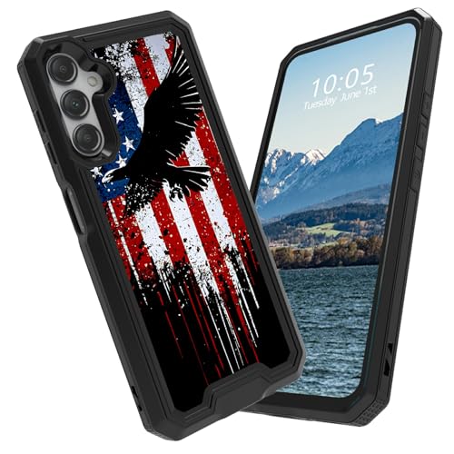 BFDHGQZC Schutzhülle für Samsung Galaxy A16 5G, 17 cm (6,7 Zoll), strapazierfähig, Hybrid-Hülle, doppellagig, harter PC + weiches TPU, stoßfest, robuste Schutzhülle für Samsung A16 5G, amerikanische von BFDHGQZC