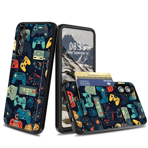 BFDHGQZC Schutzhülle für Samsung Galaxy S24 FE mit Kartenhalter, Hybrid-Doppelschicht, Handy-Brieftasche mit verstecktem Kreditkartenschlitz, Schutzhülle für Samsung S24 FE, Gaming-Controllersca BFDHGQZC Schutzhülle für Samsung Galaxy S24 FE mit Kartenhalter, Hybrid-Doppelschicht, Handy-Brieftasche mit verstecktem Kreditkartenschlitz, Schutzhülle für Samsung S24 FE, Gaming-Controllersca von BFDHGQZC