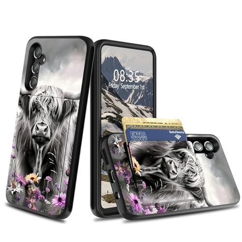 BFDHGQZC Schutzhülle für Samsung Galaxy S24 FE mit Kartenhalter, Hybrid-Doppelschicht, mit verstecktem Kreditkartenfach, Schutzhülle für Samsung S24 FE, Hochlandkuh BFDHGQZC Schutzhülle für Samsung Galaxy S24 FE mit Kartenhalter, Hybrid-Doppelschicht, mit verstecktem Kreditkartenfach, Schutzhülle für Samsung S24 FE, Hochlandkuh von BFDHGQZC