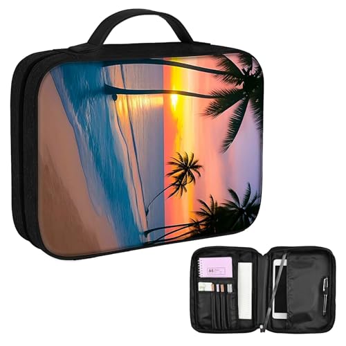 BFDHGQZC Sonnenuntergang Strand Palmen Thema Bibelhülle für Damen und Herren mit Griffen und Reißverschlusstasche, Tragetasche, Kirche, Bibeltasche, Schutzhülle für christliches Bibelzubehör BFDHGQZC Sonnenuntergang Strand Palmen Thema Bibelhülle für Damen und Herren mit Griffen und Reißverschlusstasche, Tragetasche, Kirche, Bibeltasche, Schutzhülle für christliches Bibelzubehör von BFDHGQZC
