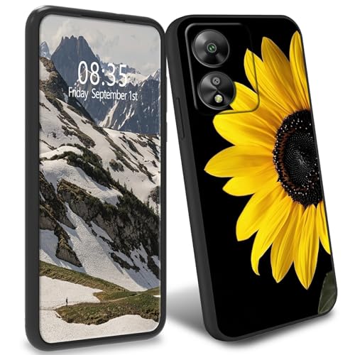 BFDHGQZC TPU-Schutzhülle für Boost Celero 5G SC(SN339D) für Celero 5G SC (SN339D), dünne schwarze weiche TPU-Handyhülle, stoßfest, Fallschutz, Ganzkörperschutz, gelbe Sonnenblume von BFDHGQZC