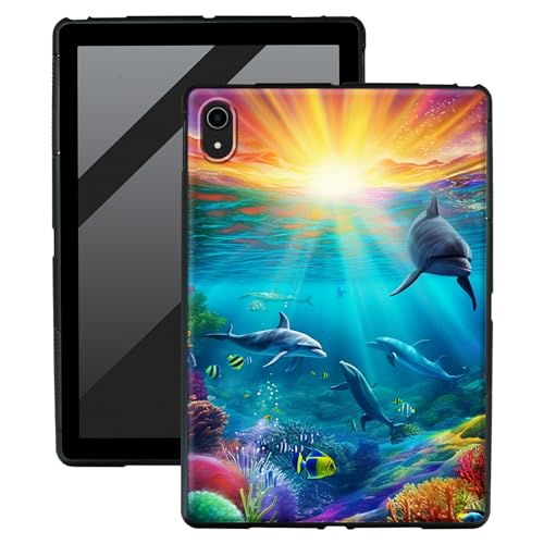 BFDHGQZC TPU-Schutzhülle für iPad 10. Generation 2022, iPad 11 Zoll / iPad (A16) 11. Generation 2025, leicht, stoßfest, Motiv: Ozean mit Delfinen von BFDHGQZC