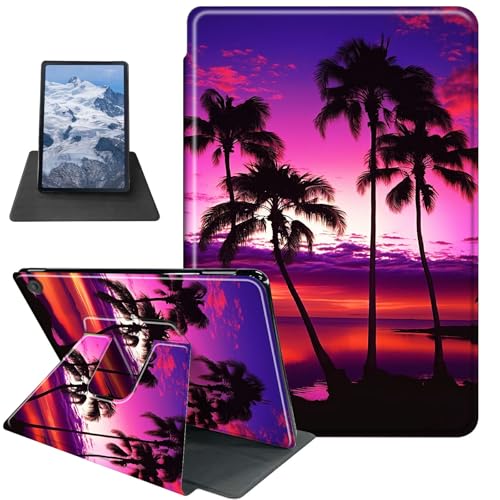 Schutzhülle für Kindle Fire HD 8 & Fire HD 8 Plus Tablet (12. / 10. Generation 2024/2022/2020), tropische Pflanzen, 360 Grad drehbarer Ständer, Schutzhülle mit automatischer Sleep/Wake-Funktion von BFDHGQZC