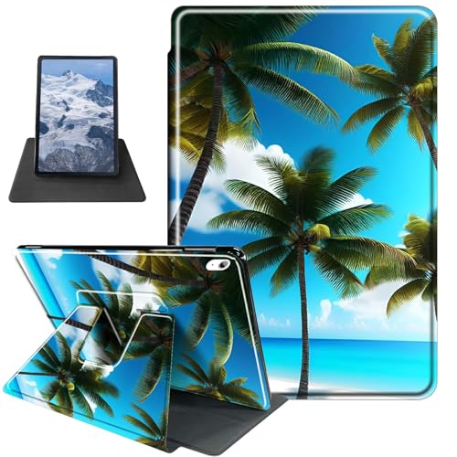Schutzhülle für iPad Air 11 Zoll M2 (2024)/iPad Air 6. / 5. / 4. Generation (2024/2022/2020) 10,9 Zoll Strandpalmen Thema 360 Grad drehbarer Ständer Schutzhülle mit Auto Sleep/Wake von BFDHGQZC
