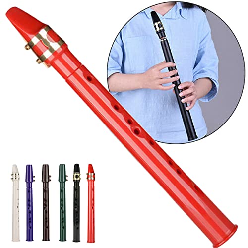 Mini-Saxophon, tragbar, Taschen-Saxophon, ABS-Blockflöte, Saxophon, Weiß (rot) von BFDUABDHHBFAE