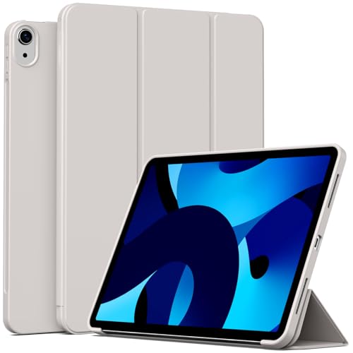 BFGTSJF Hülle für iPad A16 11. Generation 11 Zoll 2025, iPad 10. Generation 2022 10.9 Zoll, Auto Schlaf/Aufwach Funktion, Ultra Leicht Dünn Weiches TPU Rückseite Schutzhülle Smart Folio Cover, Grau von BFGTSJF