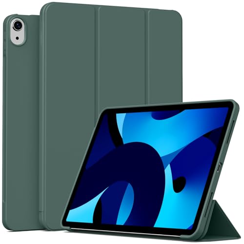 BFGTSJF Hülle für iPad A16 11. Generation 11 Zoll 2025, iPad 10. Generation 2022 10.9 Zoll, Auto Schlaf/Aufwach Funktion, Ultra Leicht Dünn Weiches TPU Rückseite Schutzhülle Smart Folio Cover, Grün von BFGTSJF
