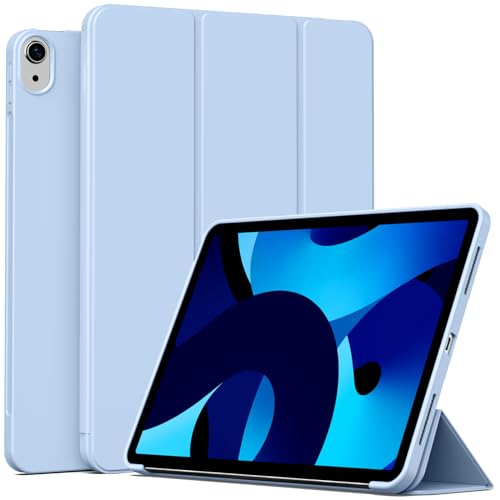 BFGTSJF Hülle für iPad A16 11. Generation 11 Zoll 2025, iPad 10. Generation 2022 10.9 Zoll, Auto Schlaf/Aufwach Funktion, Ultra Leicht Dünn Weiches TPU Rückseite Schutzhülle Smart Folio Cover Hellblau von BFGTSJF