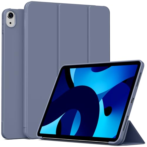 BFGTSJF Hülle für iPad 10. Generation 2022 10.9 Zoll Modell A2696 A2757, Auto Schlaf/Aufwach Funktion, Ultra Leicht Dünn Weiches TPU Rückseite Schutzhülle Smart Folio Cover Hülle, Lila von BFGTSJF