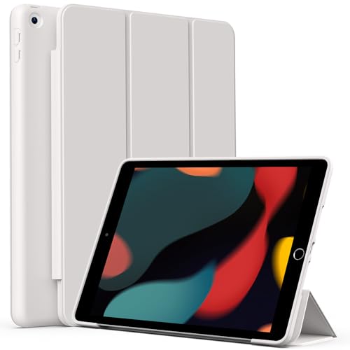BFGTSJF Hülle für iPad 9./8./7. Generation 10,2 Zoll, Modell 2021/2020/2019, Ultradünne leichte Schutzhülle Soft TPU, Auto Schlaf/Wach Funktion Kompatibel mit iPad 9/8/7 Gen 10,2, Grau von BFGTSJF