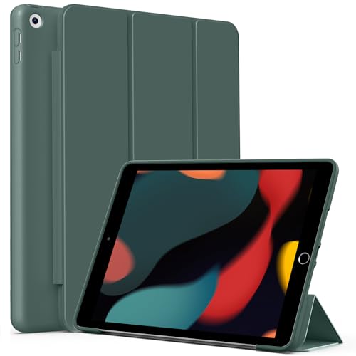 BFGTSJF Hülle für iPad 9./8./7. Generation 10,2 Zoll, Modell 2021/2020/2019, Ultradünne leichte Schutzhülle Soft TPU, Auto Schlaf/Wach Funktion Kompatibel mit iPad 9/8/7 Gen 10,2, Grün von BFGTSJF