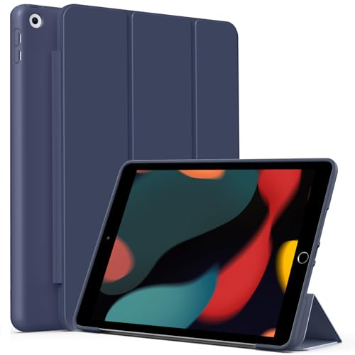 BFGTSJF Hülle für iPad 9./8./7. Generation 10,2 Zoll, Modell 2021/2020/2019, Ultradünne leichte Schutzhülle Soft TPU, Auto Schlaf/Wach Funktion Kompatibel mit iPad 9/8/7 Gen 10,2, Marine von BFGTSJF