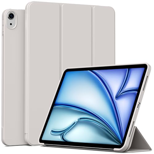 BFGTSJF Hülle für iPad Air 5/4 (10,9-Zoll, Modell 2022/2020, 5./4. Generation), Auto Schlafen/Wachen, Leicht Dünn Weiches TPU Rückseite Schutzhülle Smart Folio Cover Hülle, Grau von BFGTSJF