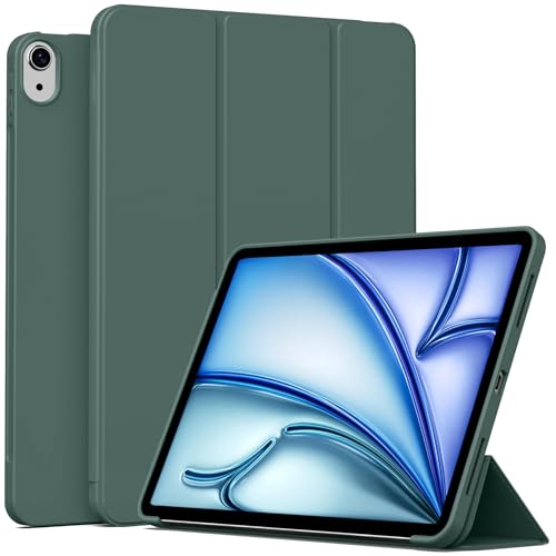 BFGTSJF Hülle für iPad Air 5/4 (10,9-Zoll, Modell 2022/2020, 5./4. Generation), Auto Schlafen/Wachen, Leicht Dünn Weiches TPU Rückseite Schutzhülle Smart Folio Cover Hülle, Grün von BFGTSJF