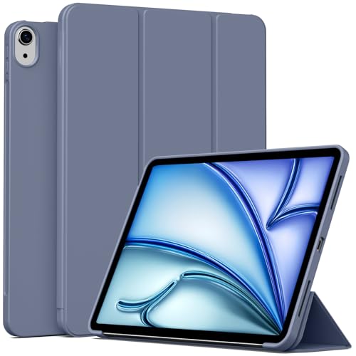 BFGTSJF Hülle für iPad Air 5/4 (10,9-Zoll, Modell 2022/2020, 5./4. Generation), Auto Schlafen/Wachen, Leicht Dünn Weiches TPU Rückseite Schutzhülle Smart Folio Cover Hülle, Lila von BFGTSJF