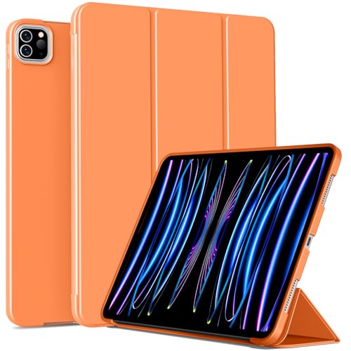 BFGTSJF Hülle für iPad Pro 11 Zoll, 4./ 3./ 2. Generation Modell 2022/2021/2020, Unterstützung Pencil 2. Aufladung, Intelligent Auto Schlafen/Wachen, Orange von BFGTSJF