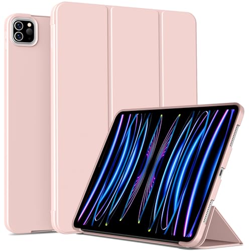 BFGTSJF Hülle für iPad Pro 11 Zoll, 4./ 3./ 2. Generation Modell 2022/2021/2020, Unterstützung Pencil 2. Aufladung, Intelligent Auto Schlafen/Wachen, Rosa von BFGTSJF