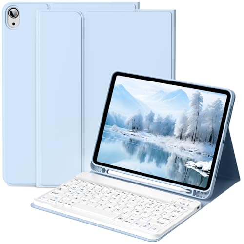 BFGTSJF Hülle mit Tastatur für iPad A16 11.Generation 11 Zoll 2025, iPad 10. Generation 2022 10.9 Zoll, Bluetooth Tastatur QWERTZ Layout mit Pencil Halter und Magnetisch Abnehmbarer, Blau BFGTSJF Hülle mit Tastatur für iPad A16 11.Generation 11 Zoll 2025, iPad 10. Generation 2022 10.9 Zoll, Bluetooth Tastatur QWERTZ Layout mit Pencil Halter und Magnetisch Abnehmbarer, Blau von BFGTSJF