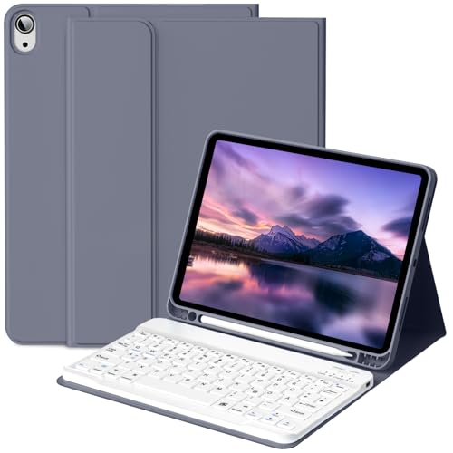 BFGTSJF Hülle mit Tastatur für iPad A16 11.Generation 11 Zoll 2025, iPad 10. Generation 2022 10.9 Zoll, Bluetooth Tastatur QWERTZ Layout mit Pencil Halter und Magnetisch Abnehmbarer, Violett Grau BFGTSJF Hülle mit Tastatur für iPad A16 11.Generation 11 Zoll 2025, iPad 10. Generation 2022 10.9 Zoll, Bluetooth Tastatur QWERTZ Layout mit Pencil Halter und Magnetisch Abnehmbarer, Violett Grau von BFGTSJF