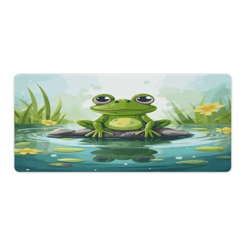 Mauspad, Motiv: Frosch im Teich, Computer-Schreibtischunterlage, Gaming-Mauspad für Zuhause, Büro, Gaming Mauspad, Motiv: Frosch im Teich, Computer-Schreibtischunterlage, Gaming-Mauspad für Zuhause, Büro, Gaming von BFGWK