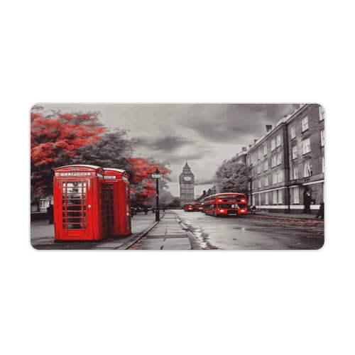 Mauspad, Motiv: Londoner Straße, Computerschreibtisch, Gaming-Mauspad für Zuhause, Büro, Gaming Mauspad, Motiv: Londoner Straße, Computerschreibtisch, Gaming-Mauspad für Zuhause, Büro, Gaming von BFGWK