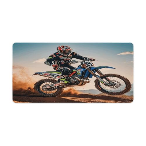 Mauspad, Sport, Motorrad, Motocross-Renn-Thema, Druck, Computer-Schreibtischmatte, Gaming-Mauspad für Zuhause, Büro, Gaming von BFGWK