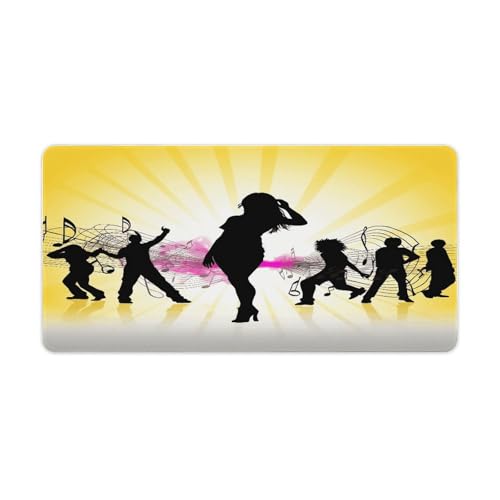 Mauspad, Tanzmusik, Silhouette, Druck, Computer-Schreibtischmatte, Gaming-Mauspad für Zuhause, Büro, Gaming Mauspad, Tanzmusik, Silhouette, Druck, Computer-Schreibtischmatte, Gaming-Mauspad für Zuhause, Büro, Gaming von BFGWK