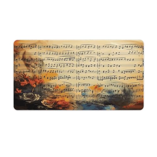 Mauspad, Vintage-Musiknoten-Druck, Computer-Schreibtischmatte, Gaming-Mauspad für Zuhause, Büro, Gaming Mauspad, Vintage-Musiknoten-Druck, Computer-Schreibtischmatte, Gaming-Mauspad für Zuhause, Büro, Gaming von BFGWK