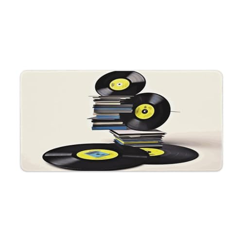 Mauspad, Vinyl-Schallplatten und Bänder, Druck, Computer-Schreibtischmatte, Gaming-Mauspad für Zuhause, Büro, Gaming von BFGWK