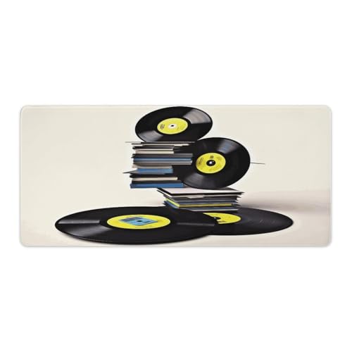 Mauspad, Vinyl-Schallplatten und Bänder, Druck, Computer-Schreibtischmatte, Gaming-Mauspad für Zuhause, Büro, Gaming Mauspad, Vinyl-Schallplatten und Bänder, Druck, Computer-Schreibtischmatte, Gaming-Mauspad für Zuhause, Büro, Gaming von BFGWK