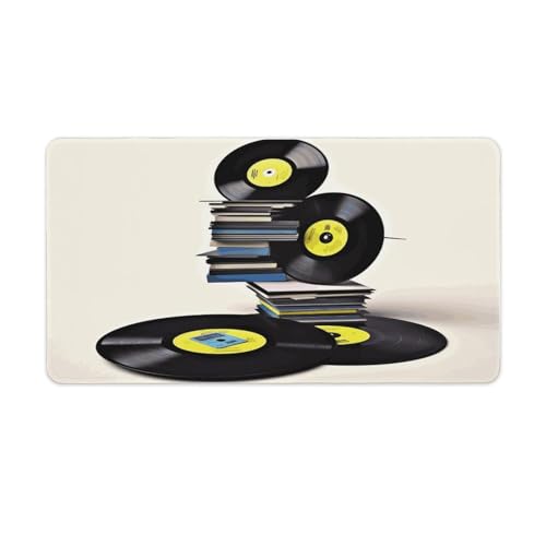 Mauspad, Vinyl-Schallplatten und Bänder, Druck, Computer-Schreibtischmatte, Gaming-Mauspad für Zuhause, Büro, Gaming Mauspad, Vinyl-Schallplatten und Bänder, Druck, Computer-Schreibtischmatte, Gaming-Mauspad für Zuhause, Büro, Gaming von BFGWK