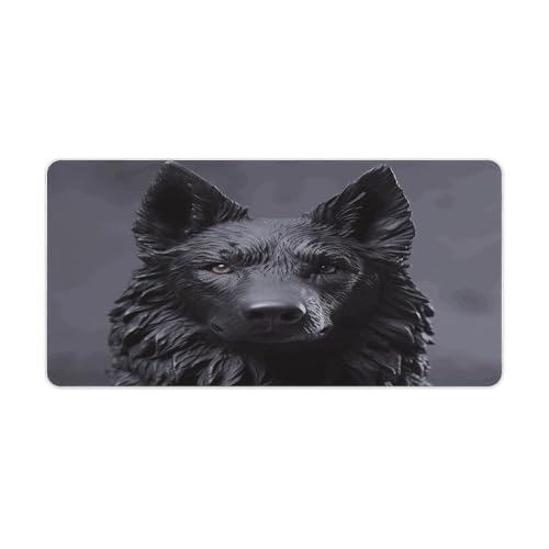 Mauspad, schwarzer Schäferhund, Computer-Schreibtischmatte, Gaming-Mauspad für Zuhause, Büro, Gaming von BFGWK