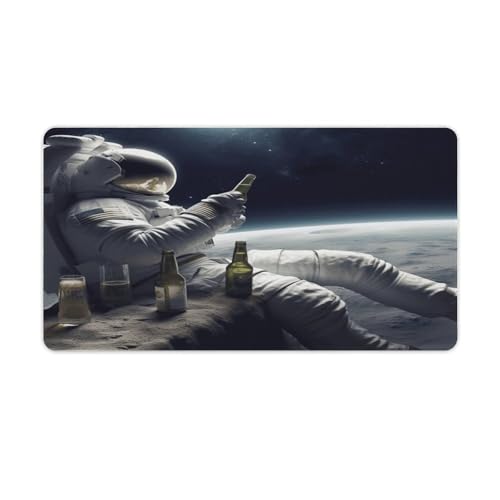 Mauspad Astronaught mit Bierdruck, Computer-Schreibtischmatte, Gaming-Mauspad für Zuhause, Büro, Gaming Mauspad Astronaught mit Bierdruck, Computer-Schreibtischmatte, Gaming-Mauspad für Zuhause, Büro, Gaming von BFGWK