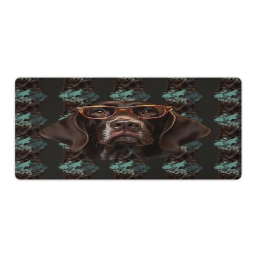 Mauspad Deutsch Kurzhaar in Brille Druck Computer Schreibtischunterlage Gaming Mauspad für Home Office Gaming Mauspad Deutsch Kurzhaar in Brille Druck Computer Schreibtischunterlage Gaming Mauspad für Home Office Gaming von BFGWK