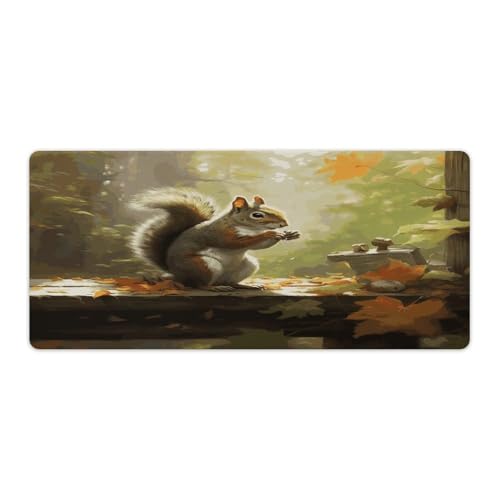 Mauspad Eichhörnchen isst Nüsse Png Druck Computer Schreibtischunterlage Gaming Mauspad für Home Office Gaming von BFGWK