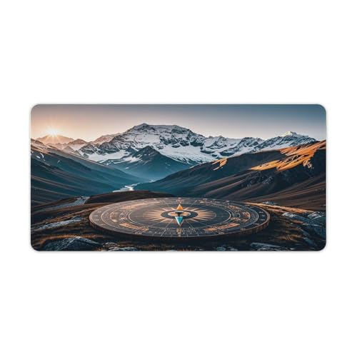 Mauspad mit Bergkompass-Druck, Computer-Schreibtischmatte, Gaming-Mauspad für Zuhause, Büro, Gaming Mauspad mit Bergkompass-Druck, Computer-Schreibtischmatte, Gaming-Mauspad für Zuhause, Büro, Gaming von BFGWK